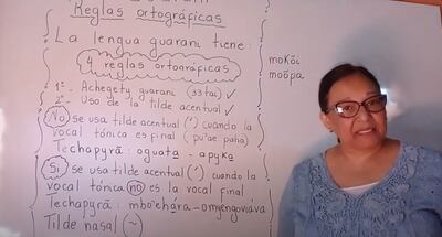 La profesora de guaraní Gilda Ferreira habilitó un canal de Youtube en el cual dicta clases para niños, jóvenes y adultos. Ella considera que hay que cambiar los sistemas obsoletos.