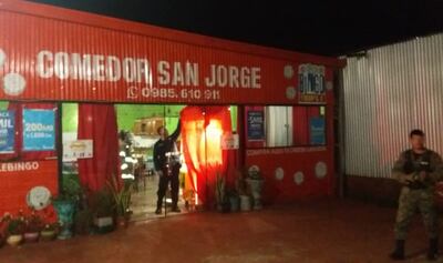 El comedor San Jorge de Cruce Kimex, en Itapúa, donde fue muerto Carlos Jorge Delvalle Lugo el 14 de setiembre de 2019.