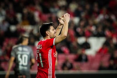 El festejo de Pizzi luego del gol del empate.