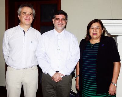 Pierre Bliman, Christian Schaerer y   Limpia Ferreira.