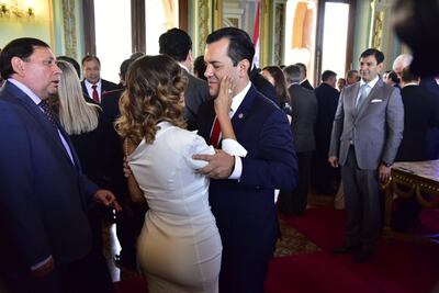 El nuevo ministro de Agricultura y Ganadería, Rodolfo Friedmann, con su esposa, Marly Figueredo.