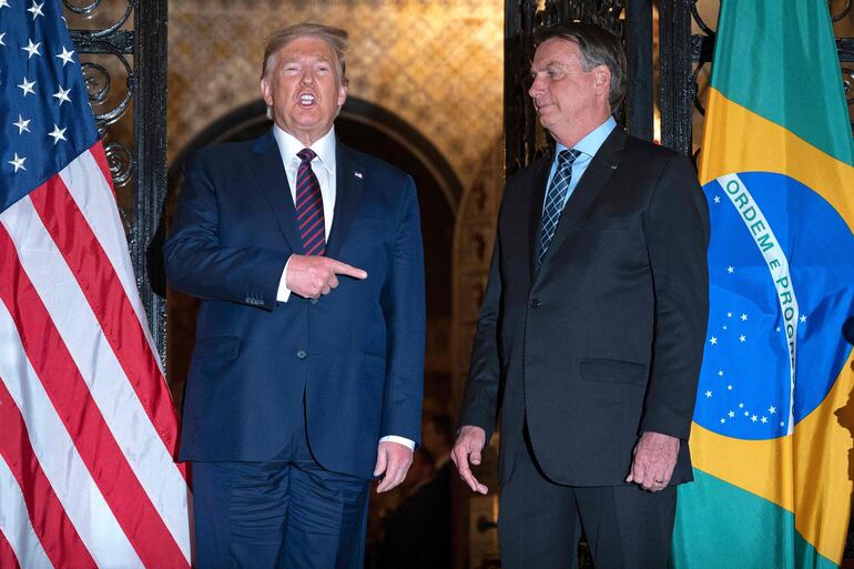 Donld Trump, junto a Jair Bolsonaro, en una fotografía de archivo.