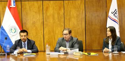 Los diputados Ramón Romero Roa y Eusebio Alvarenga levantan la sesión del JEM, por falta de quorum, por segunda vez consecutiva.