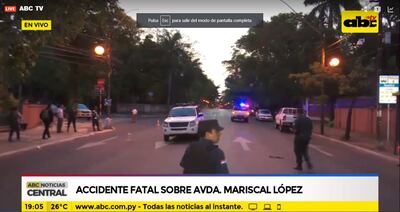 Un accidente fatal se produjo esta tarde en Mcal. López.