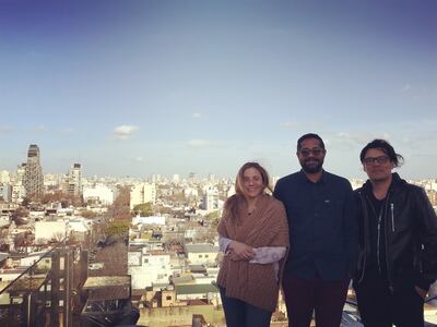 Karina Imach, Ranjiv Rangolam y Julián Santiago.