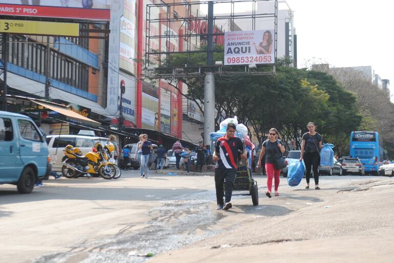 Panorama en Ciudad del Este este sábado, Día de la Independencia en Brasil.