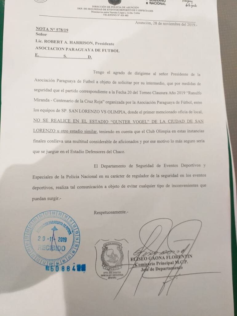 San Lorenzo, Olimpia.