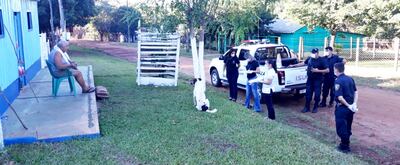 Una de las constituciones que realizó el Ministerio Público con acompañamiento policial, para mitigar el covid-19.