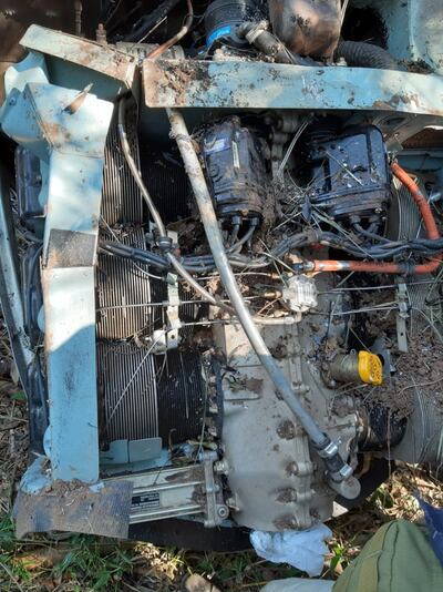 Restos de avioneta siniestrada en Ñeembucú.