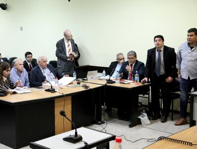 El abogado Jorge Vasconsellos solicitando la lectura total del auto de elevación a juicio oral.