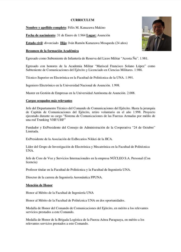 Currículum del nuevo titular de Dinac.