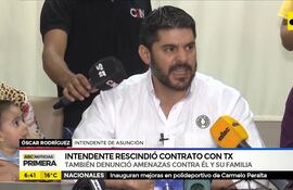 Intendente rescindió contrato con TX