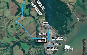 mapa-satelital-de-la-fronteriza-salto-del-guaira-con-la-ubicacion-de-los-cinco-lugares-allanados-por-la-senad-y-la-fiscalia-que-desbarataron-la-fero-201616000000-1740276.jpg