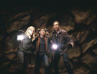 Diane Kruger, Justin Bartha y Nicolas Cage en "La leyenda del tesoro perdido 2: El libro de los secretos" (2007).