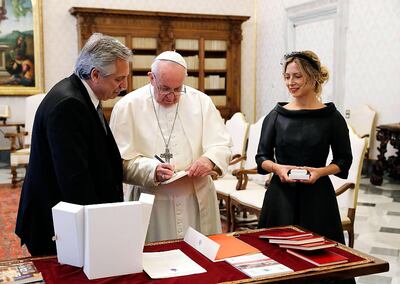 El papa Francisco recibió en audiencia privada al presidente de Argentina, Alberto Fernández.