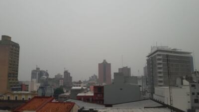 Humo en el centro de Asunción