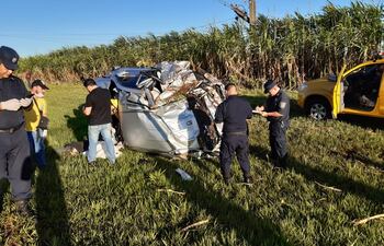 Accidente fatal donde falleció el titular de la Asociación Rural del Paraguay (ARP), Regional Canindeyú, Herberto Hahn y su acompañante.