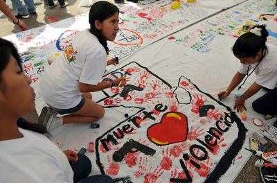 Manifestación contra la violencia (Imagen referencial).