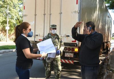 Controles de la Fiscalía sobre la avenida Luis María Argaña.