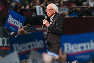 Bernie Sanders, precandidato demócrata, en un discurso ayer en St. Paul, Minnesota.
