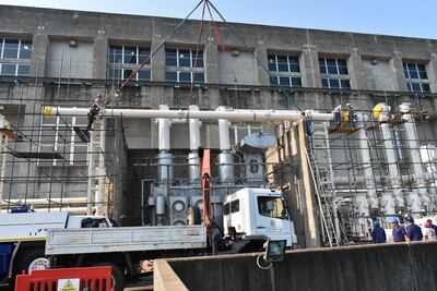 Trabajos correspondientes a la línea de 500 kV.