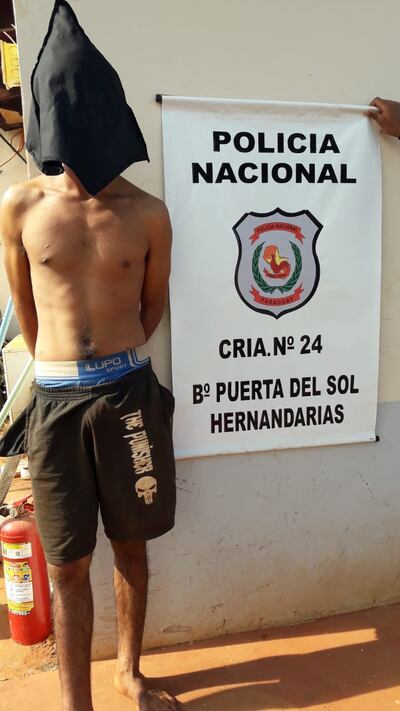 Ezequiel Acosta, detenido.