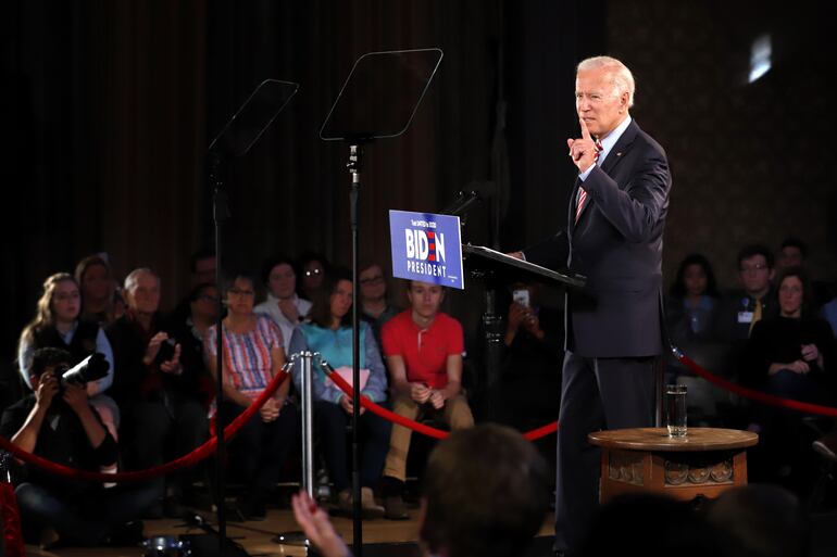 El precandidato presidencial por el partido Demócrata, Joe Biden.