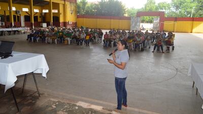 La capacitación tuvo lugar el jueves último  en el tinglado municipal de Hoqueta.