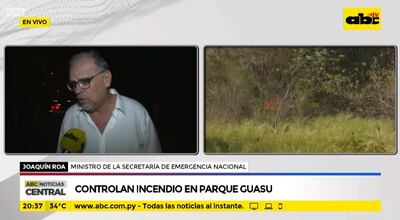 El ministro Joaquín Roa confirmó que lograron apagar el fuego en el parque Guasu.
