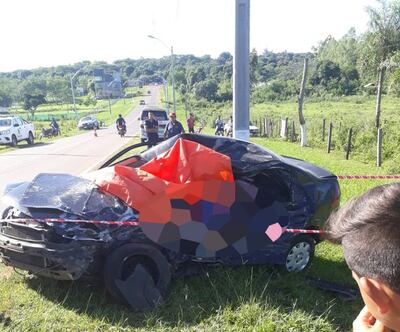 Así quedó el vehículo tras el accidente.