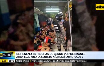 Detienen a 36 hinchas de Cerro por desmanes