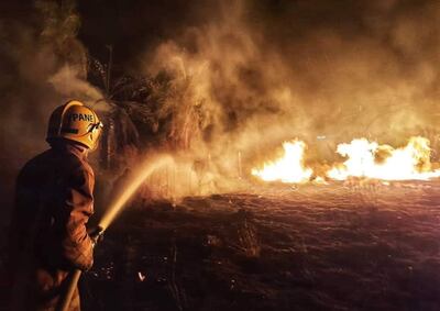 Incendios en pastizales de Ypané y Guarambaré.