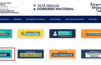 Los vacunatorios recibirán a las personas que se aplicaron la primera dosis de Pfizer en el extranjero, y aconsejan averiguar sobre esta segunda dosis es https://www.vacunate.gov.py/.