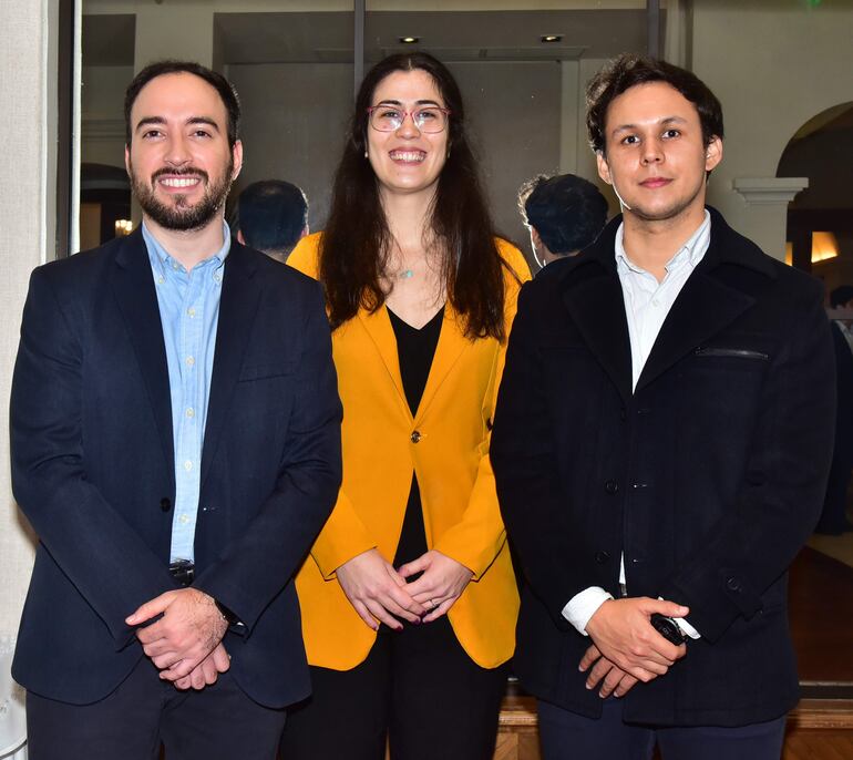 Andrés Aquino, Alejandra Bogado y Francisco Mereles.