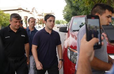 Juan Pedro Guarino, a su llegada a Tribunales.