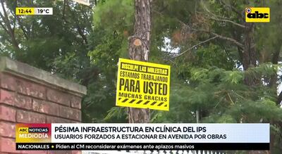 El estacionamiento de la Clínica 12 de junio se encuentra deshabilitada para los asegurados por obras.