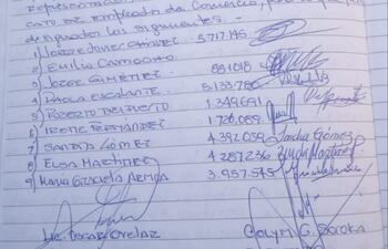 Acuerdo del 12 de mayo de 2022 que puso fin a semanas de protesta de ex oleros y empleados de comercio, cuyo incumplimiento es reclamado por afectados de la EBY.