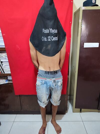 Alcides Ramón Alderette Acuña, detenido.