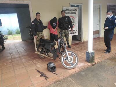 Blas Ailton Frutos Campelo, supuesto asaltante detenido en Capitán Bado.