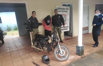 Blas Ailton Frutos Campelo, supuesto asaltante detenido en Capitán Bado.