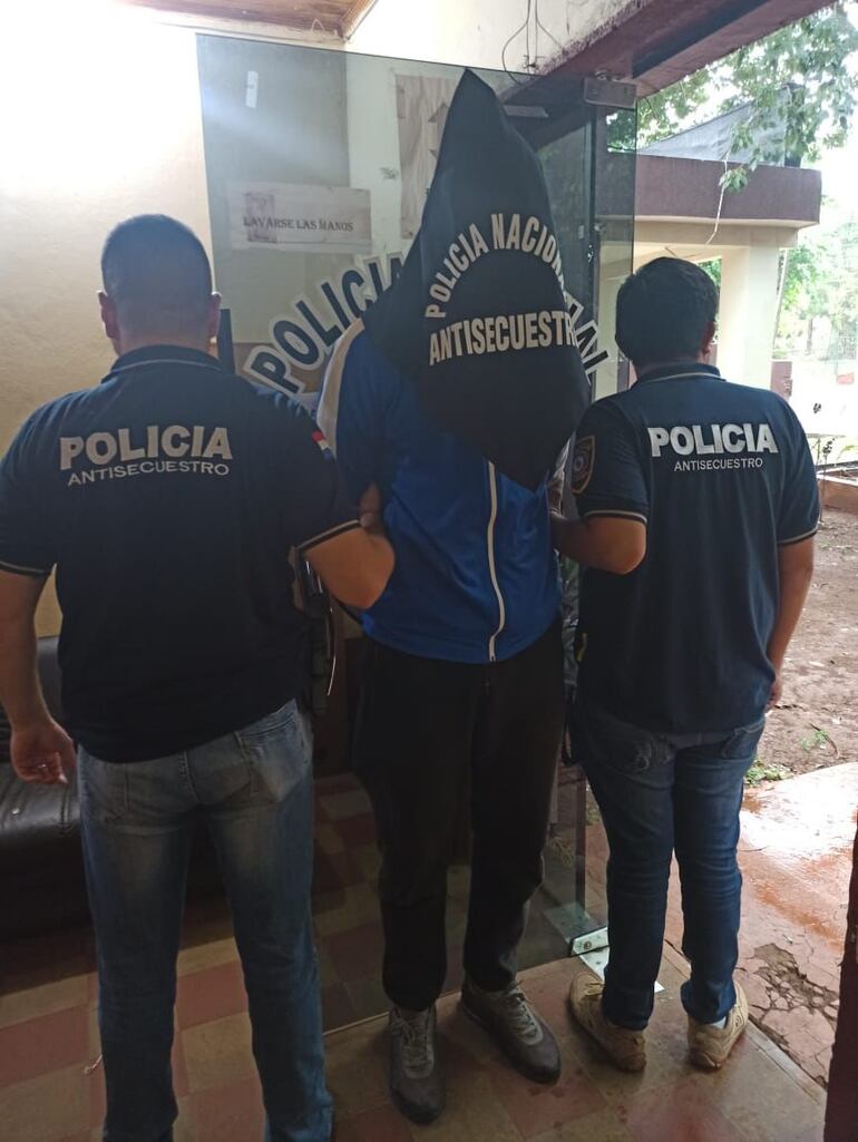 Carlos Alberto Montenegro Amarilla, detenido en Encarnación.