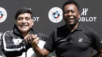 Pelé se mostró triste por la muerte de Maradona