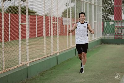 Cristian Riveros en su vuelta a Libertad