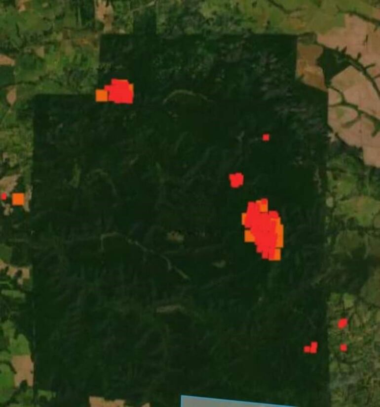 Incendios en la reserva natural Mbaracayú.