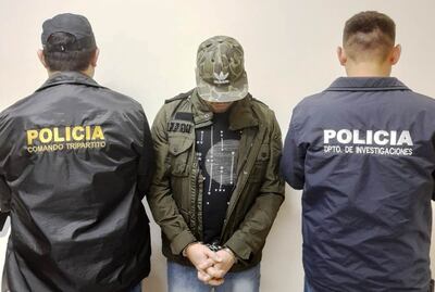 Los intervinientes trasladaron a José David Paredes González hasta la base del Departamento de Investigaciones, donde quedó a cargo del Juzgado para los trámites de su extradición.