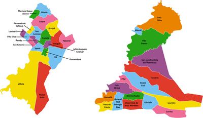 Los departamentos de Central y Ñeembucú.