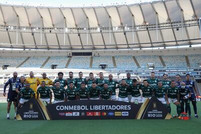 Los futbolistas del Palmeiras, previo al duelo clave por el título.