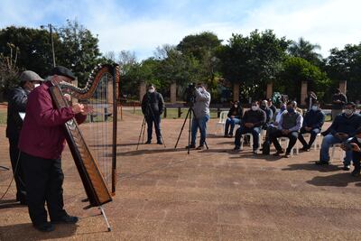 En San Juan Bautista, Misiones, recordaron al arpista José del Rosario Diarte.