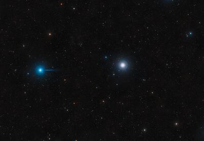 Galaxia Kinman Dwarf que muestra unas estrellas. Una universidad británica  descubrió un pulsar raro en la colisión de dos estrellas de neutrones.