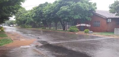 Lluvia en zona de San Juan Bautista, Misiones.